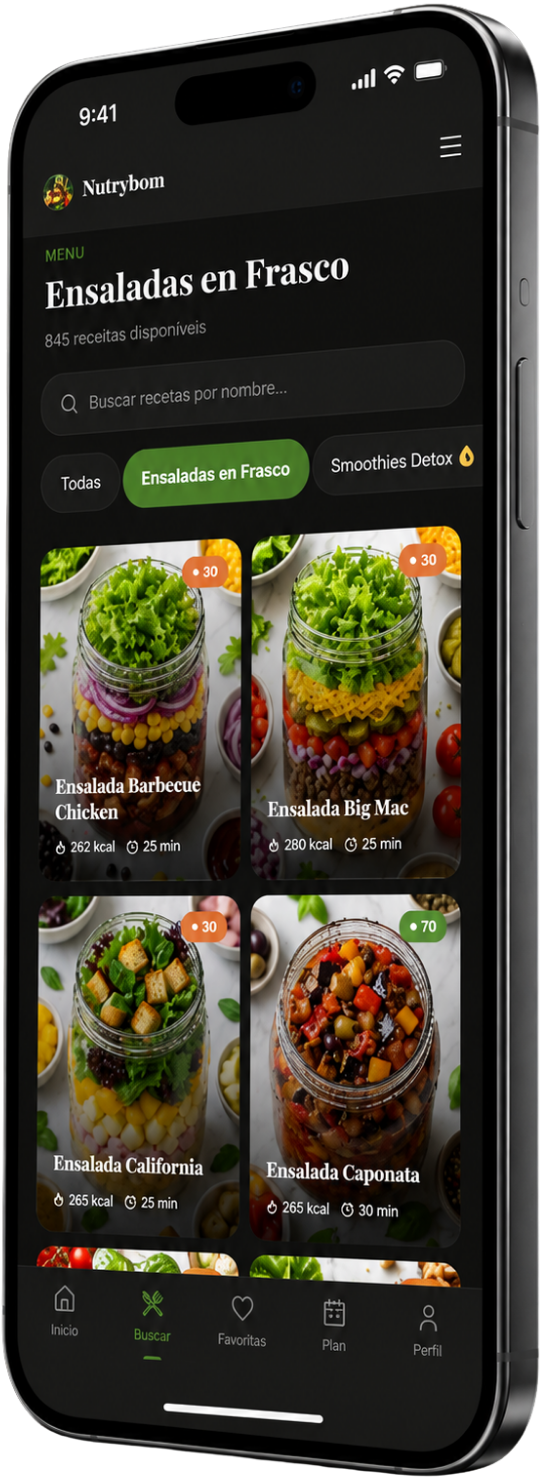 App Ensaladas en Frasco en el celular
