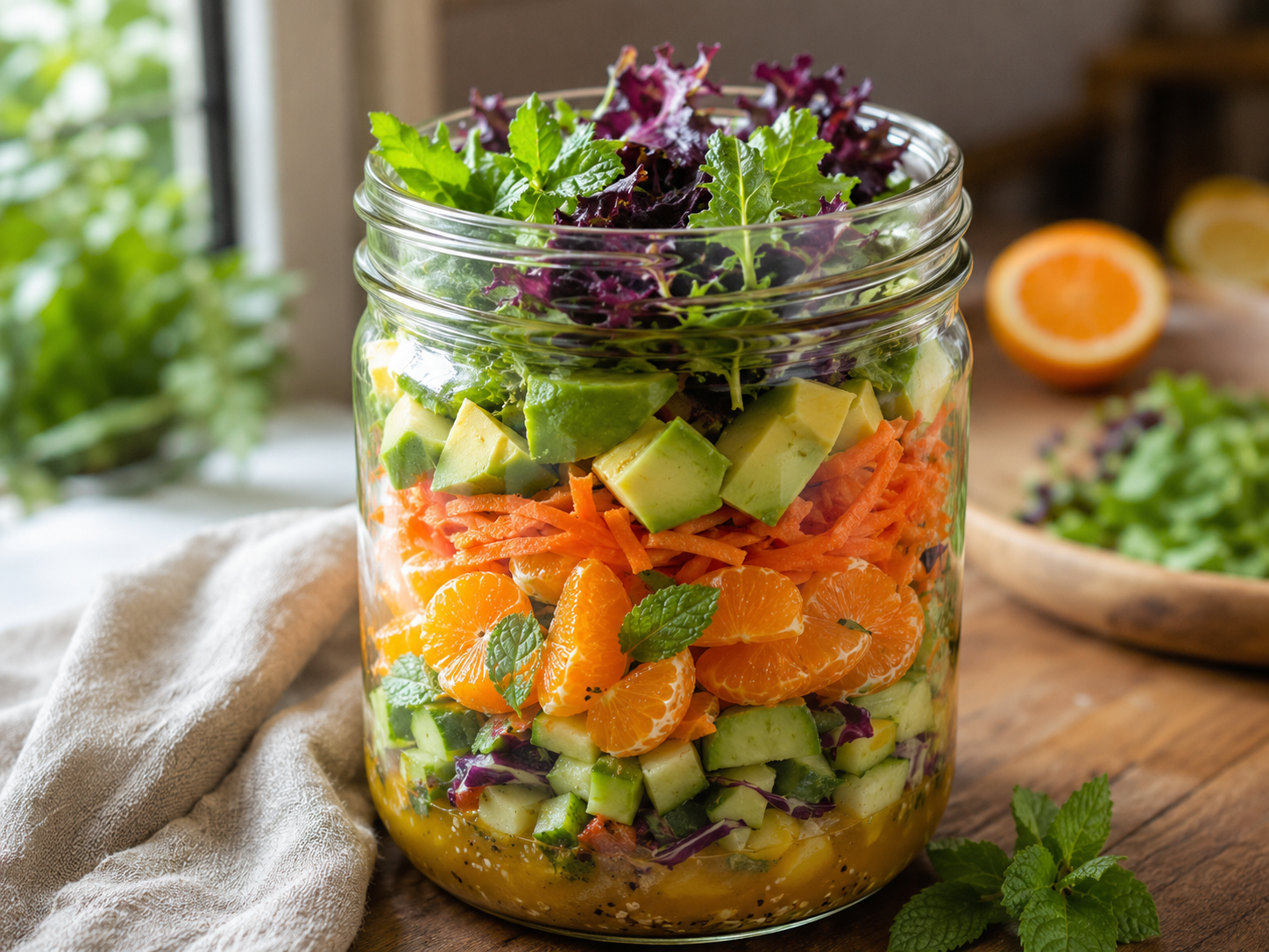 Ensalada Refrescante con Salsa Cítrica